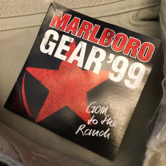 Vintage 90s Marlboro Gear men's shirt L NWT dead stock long sleeve button front - Picture 5 of 6